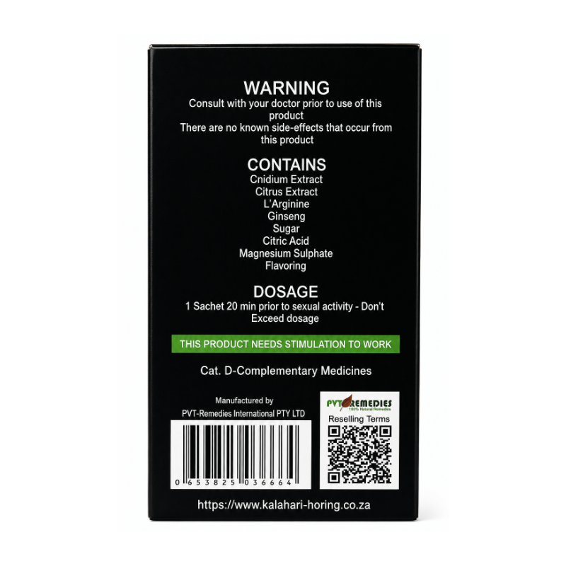 Kalahari Horing Oral Liquid Apple Sour
